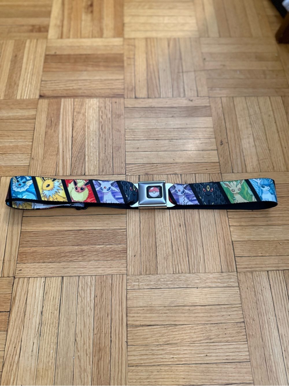 Buckle-Down Multicolor Pokémon Eevee Evolution Seatbelt Belt